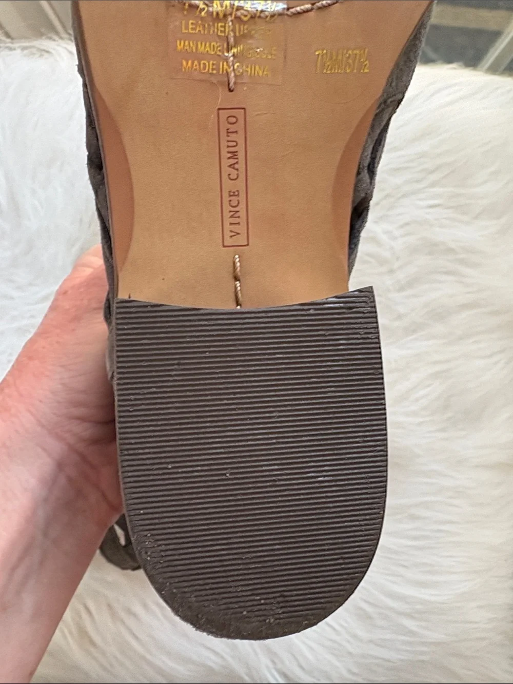 Vince Camuto - Peera Graystone Suede Cutout Ankle Booties